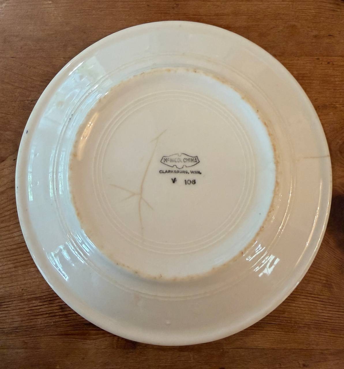 Vintage McNicol China Restaurant Ware Plates, Set of 12 — Blue Rose — photo 5