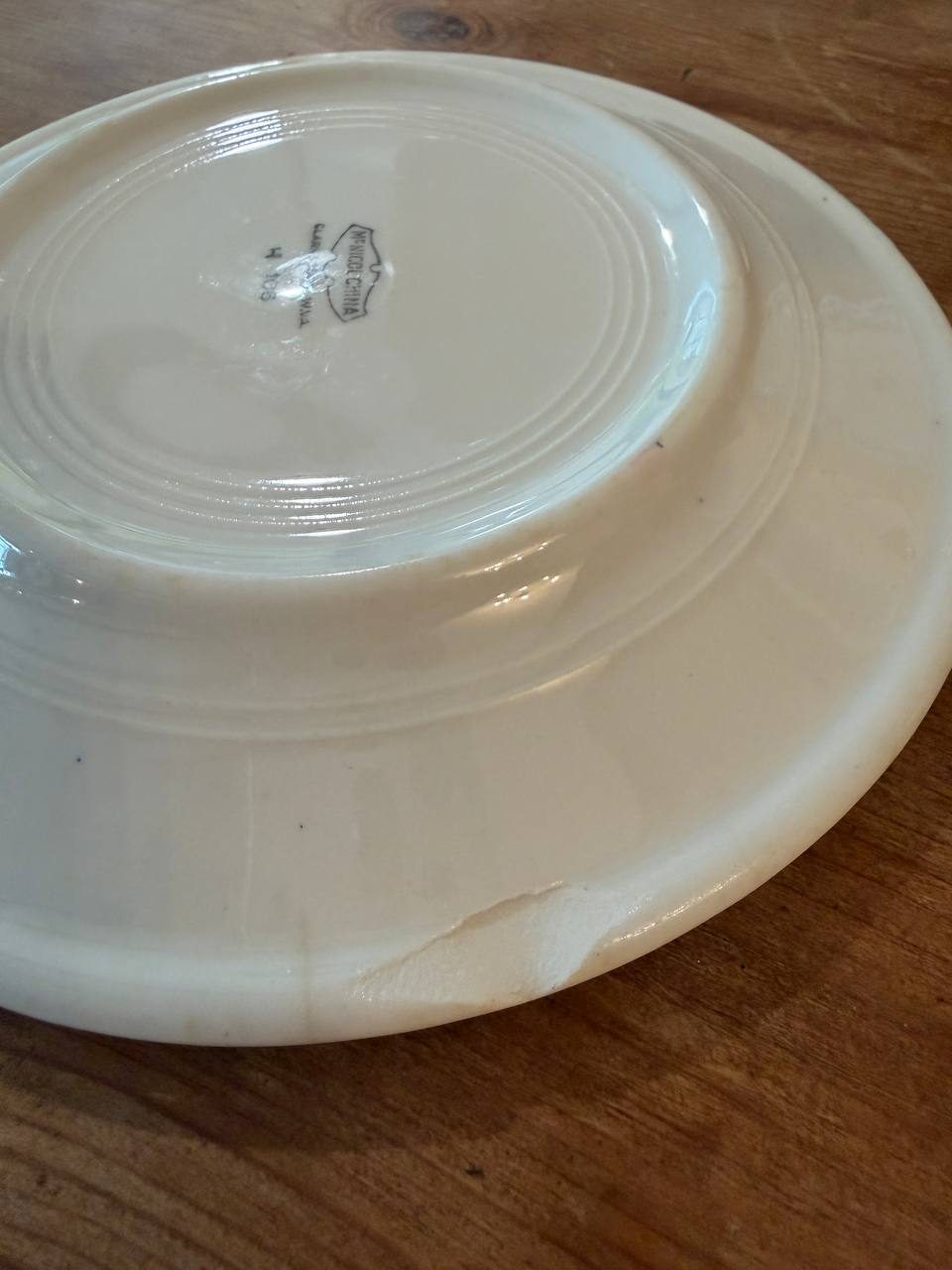 Vintage McNicol China Restaurant Ware Plates, Set of 12 — Blue Rose — photo 6