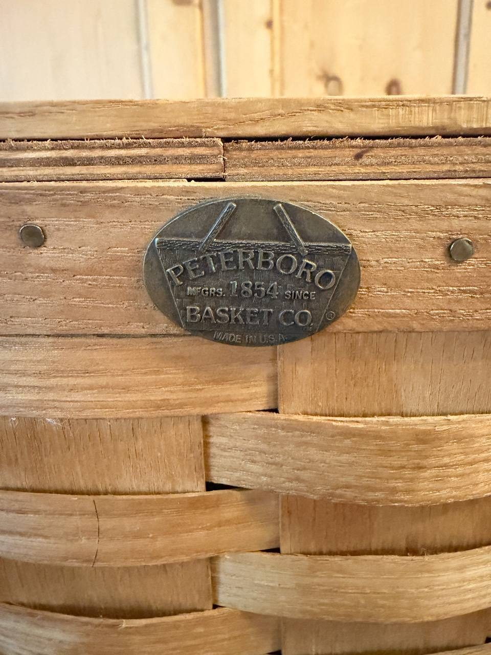 Peterboro Basket Co. Two-Pie Carrier with Riser — Made in New Hampshire — photo 4