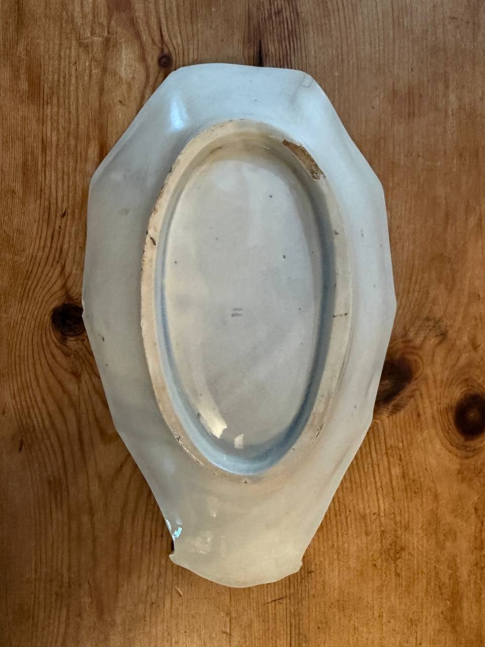 Early Staffordshire Blue Transferware Relish Dish — c. 1830s–1860s — photo 4