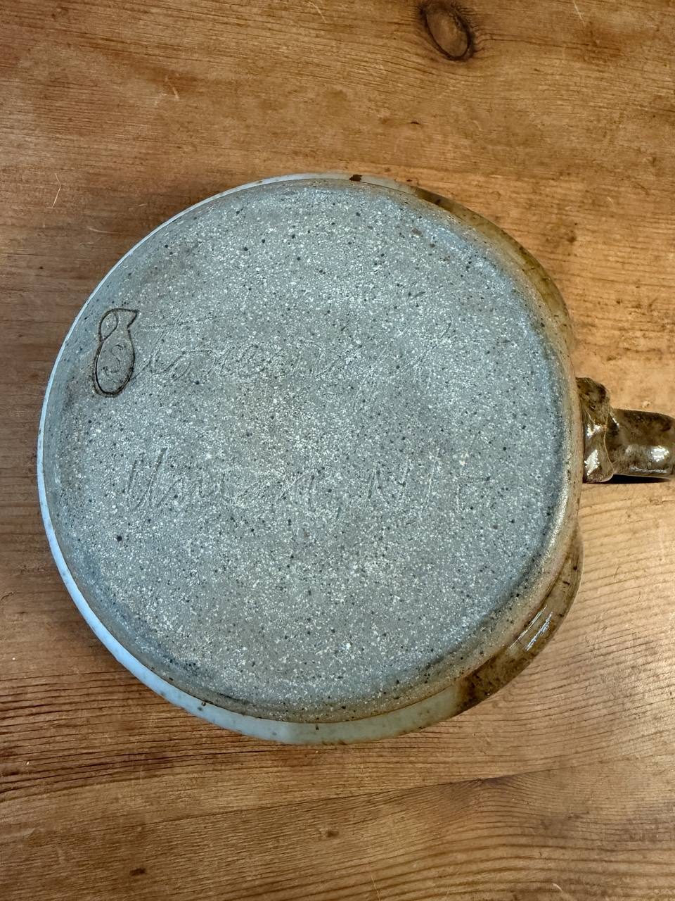 Handmade Stoneware Chamberstick Candle Holder — Signed Studio Pottery — photo 4