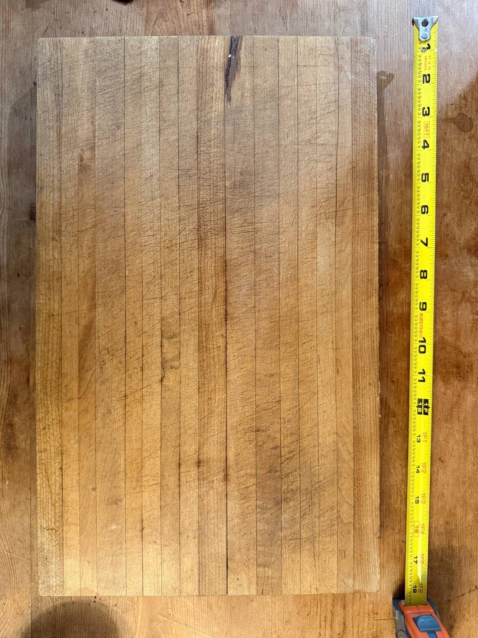 Vintage Maple Butcher Block Cutting Board — 16.5" x 10" — photo 2