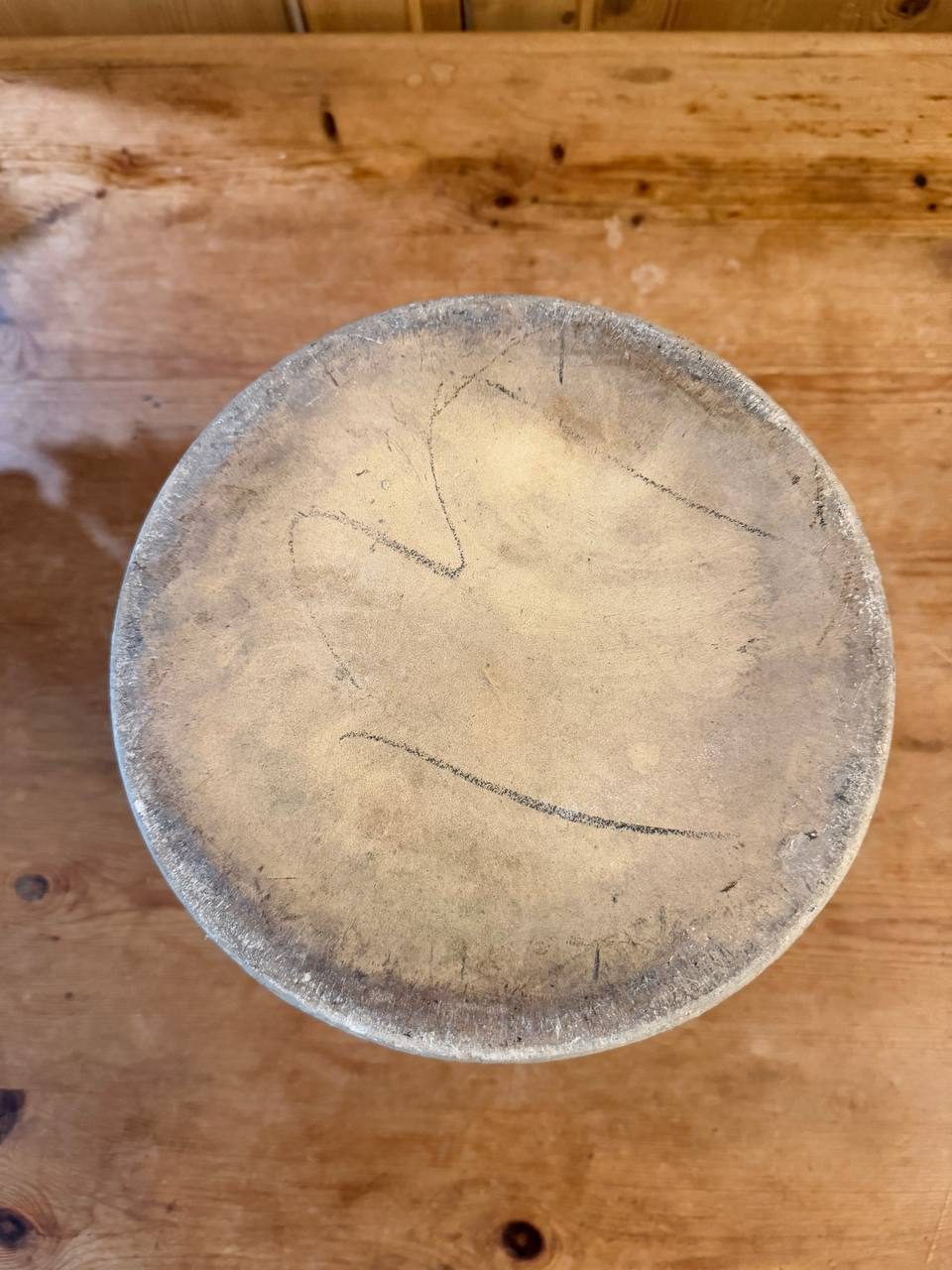 Vintage 2-Gallon Stoneware Crown Crock — Cobalt Crown Stamp — photo 4