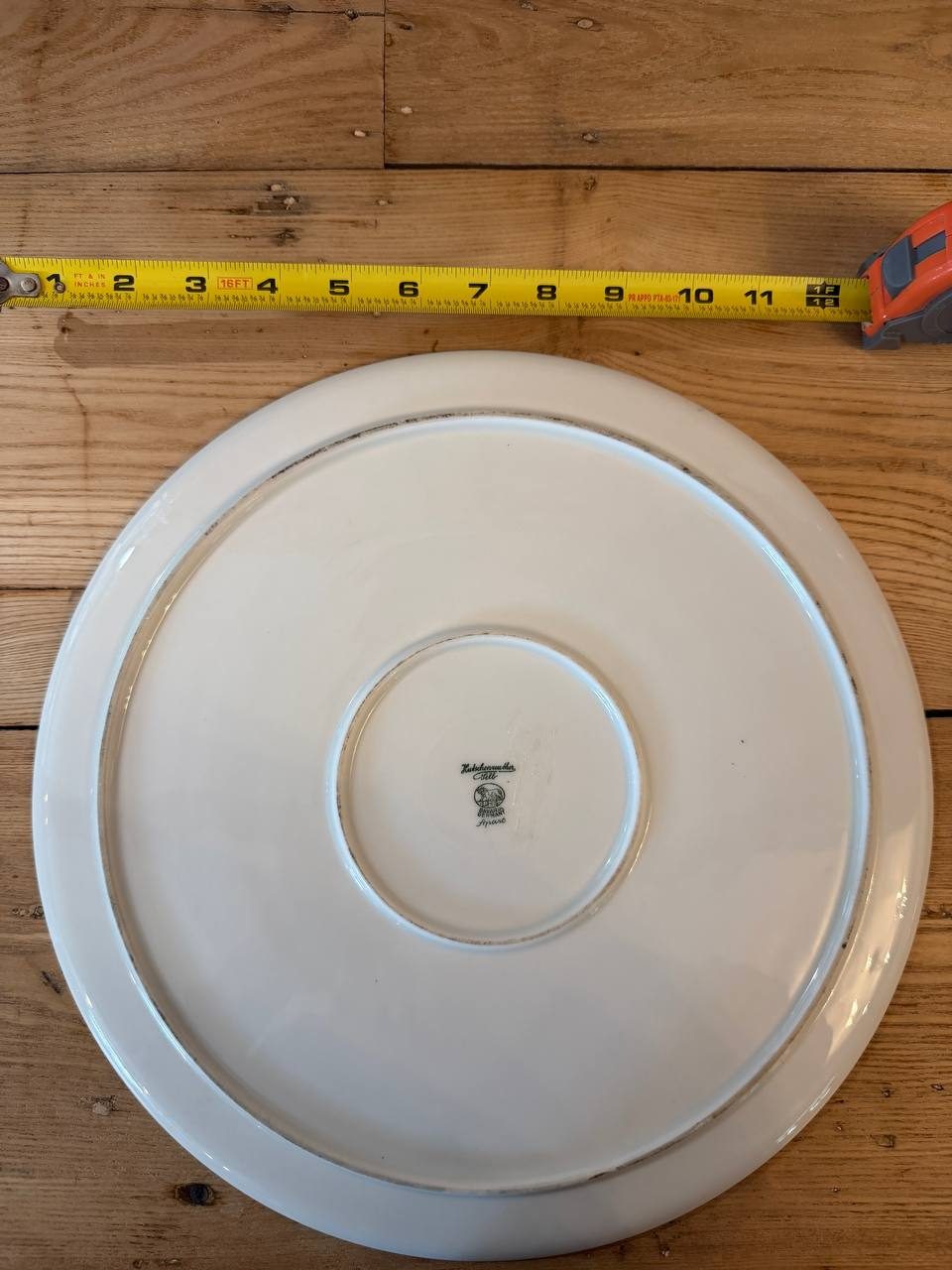 Hutschenreuther Selb "Apart" Cake Platter — Hand-Tinted Italian Village Scene, 13" — photo 2