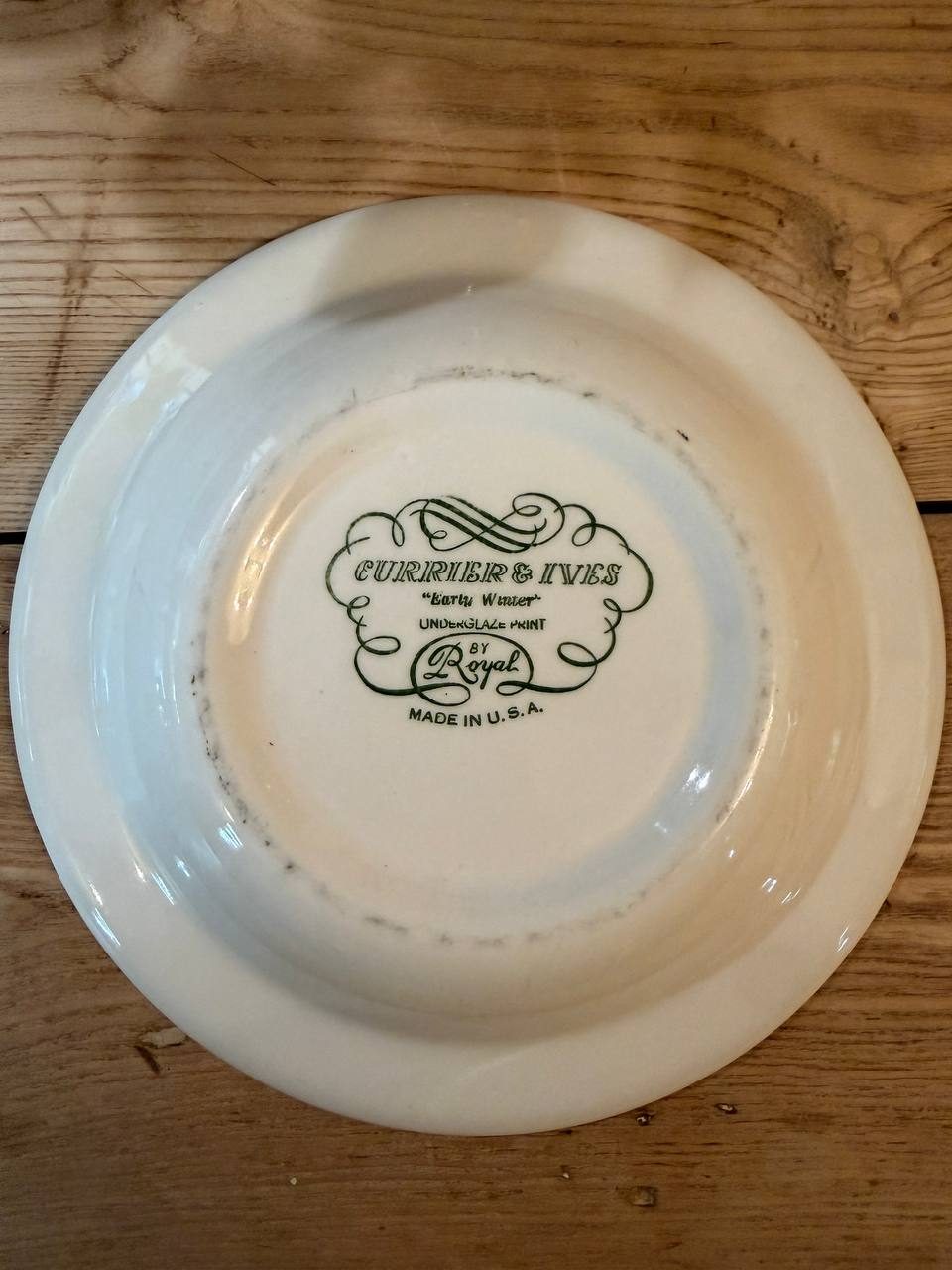 Royal China Currier & Ives Early Winter Blue Rimmed Soup Bowl 8.5in Transferware — photo 2